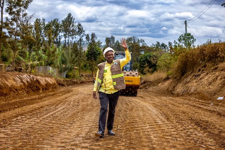 Kindiki inspects tarmacking of Kionyo-Mitunguu road in Meru County