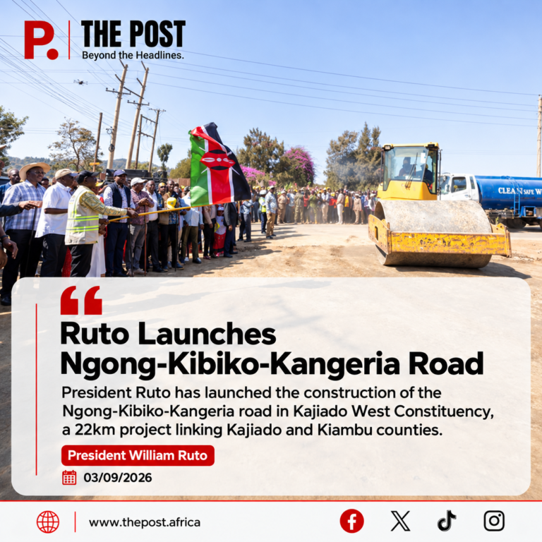 Ruto Launches Sh1.4bn Ngong-Kibiko-Kangeria Road Linking Kajiado, Kiambu