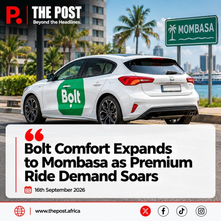 Bolt Comfort Expands to Mombasa as Premium Ride Demand Soars