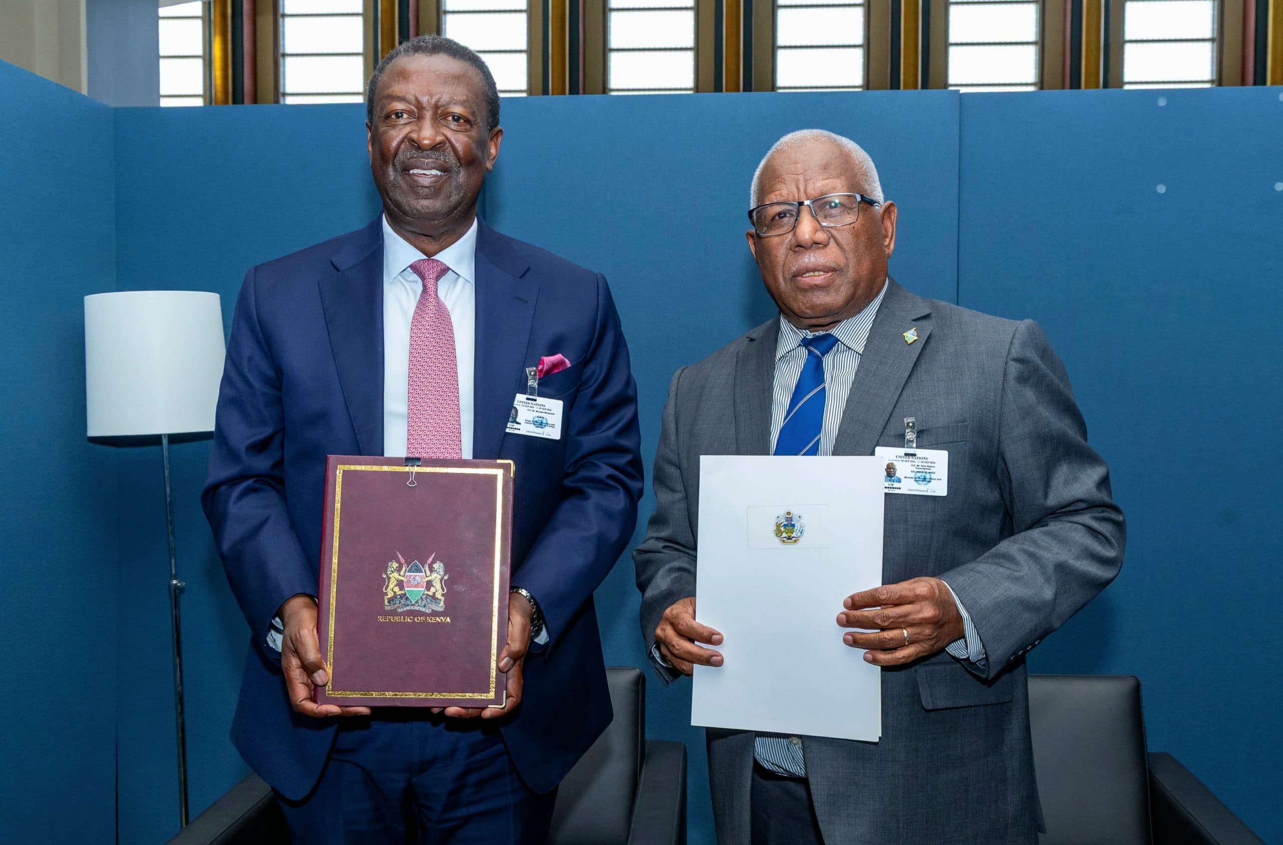 Kenya establishes diplomatic relations with Solomon Islands during UNGA